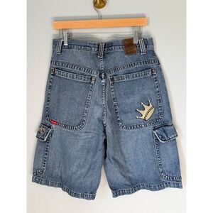 Jnco Jeans Baggy Shorts Jorts Big Pockets Red Crown Logo Size 32 90s Y2K